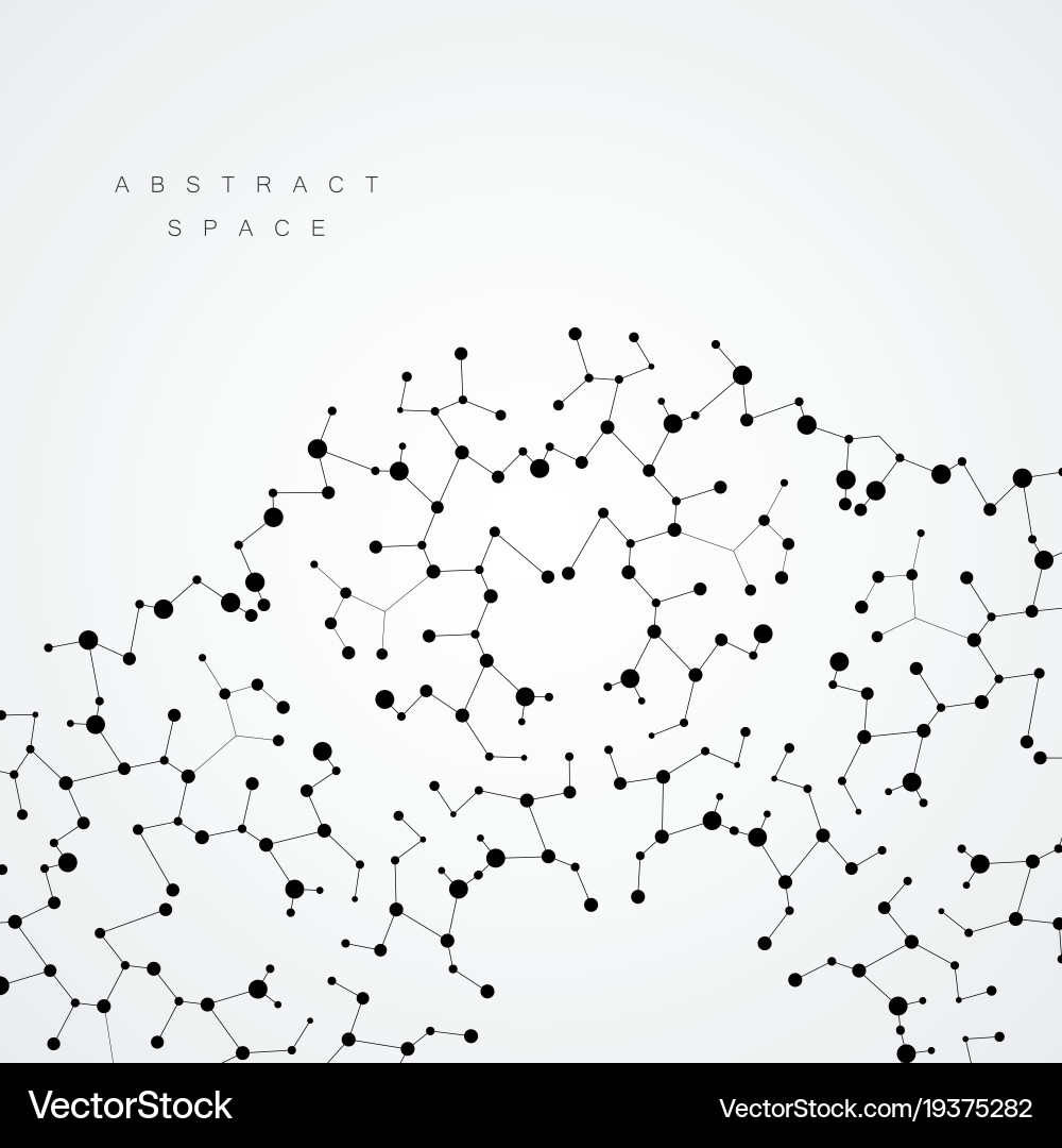 Circle abstract connect with connecting dots Vector Image
