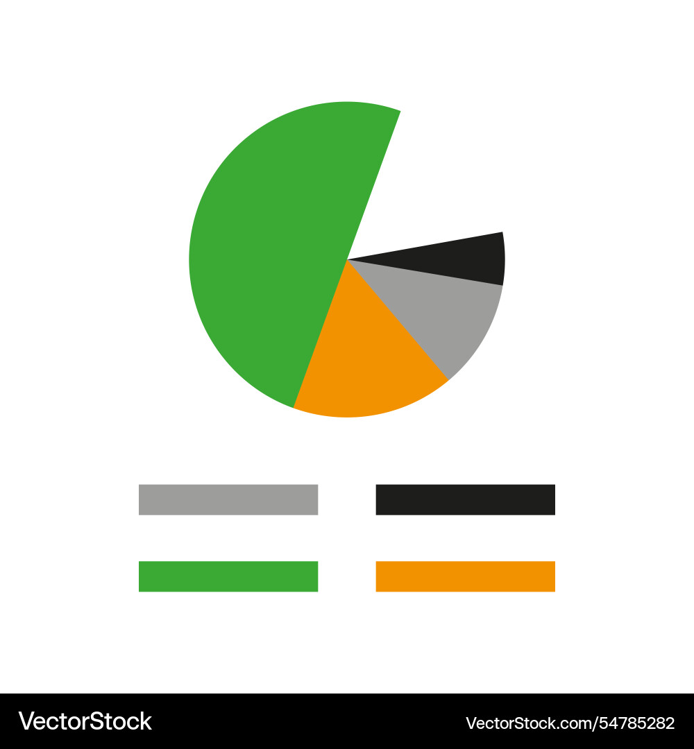 Colorful pie chart segment division design data vector image