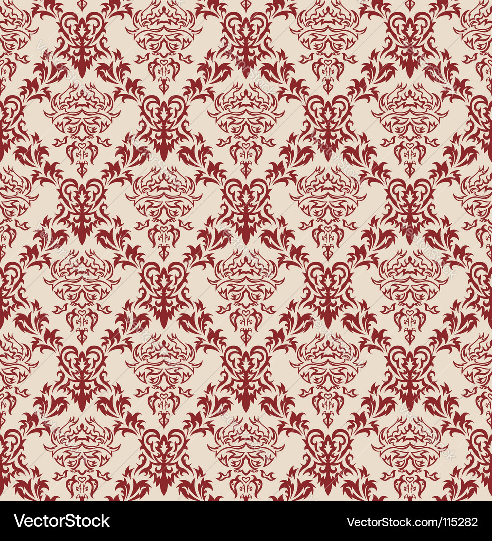 Damask pattern vector image