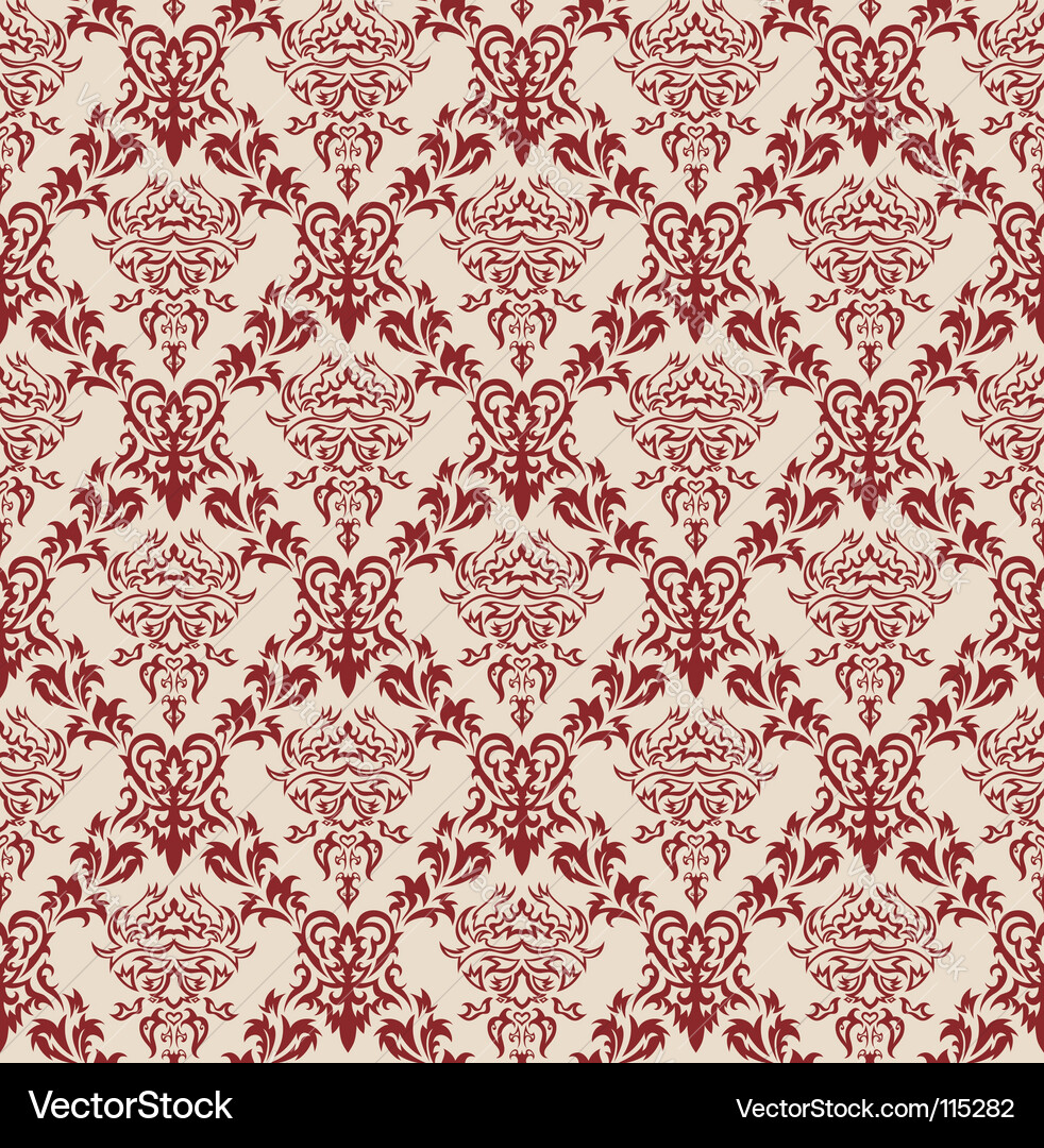 Damask pattern vector image