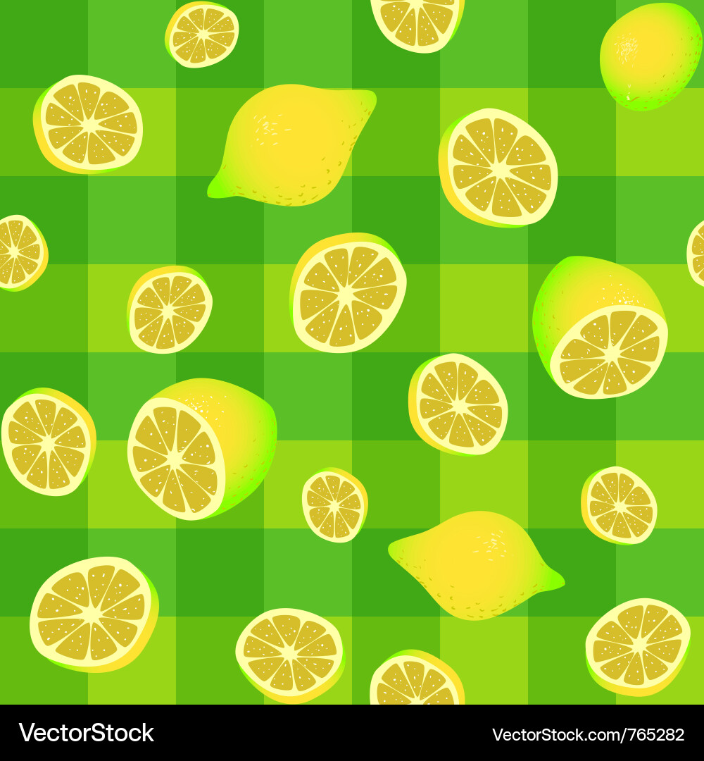 Lemon Slice Pattern Vector Image