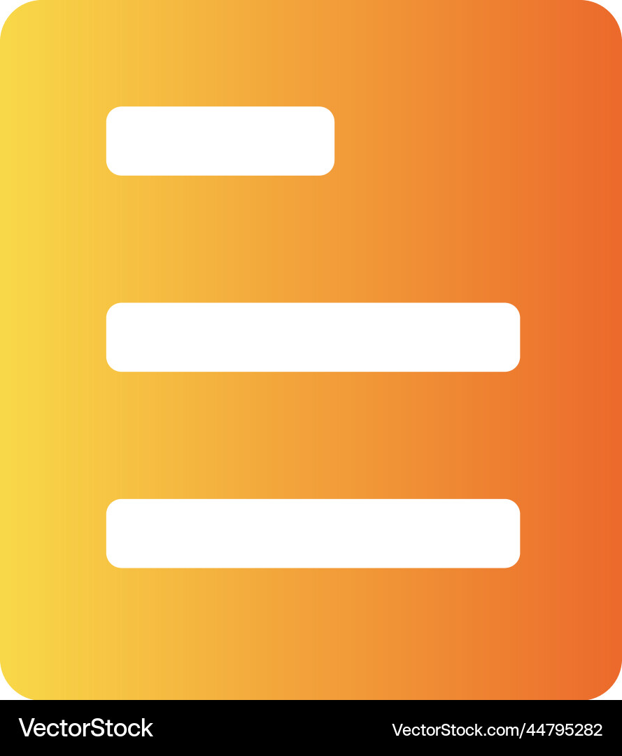 List gradient universal icon ui ux element sign Vector Image