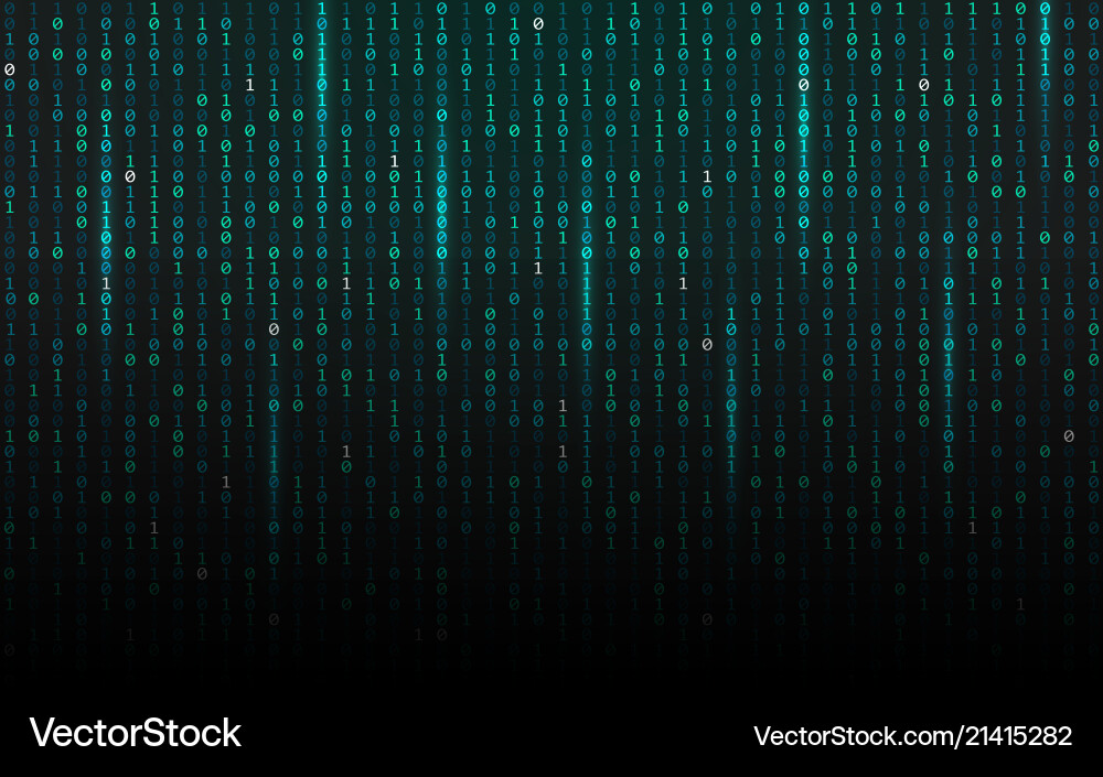 Matrix Binary Code Falling vektorbild