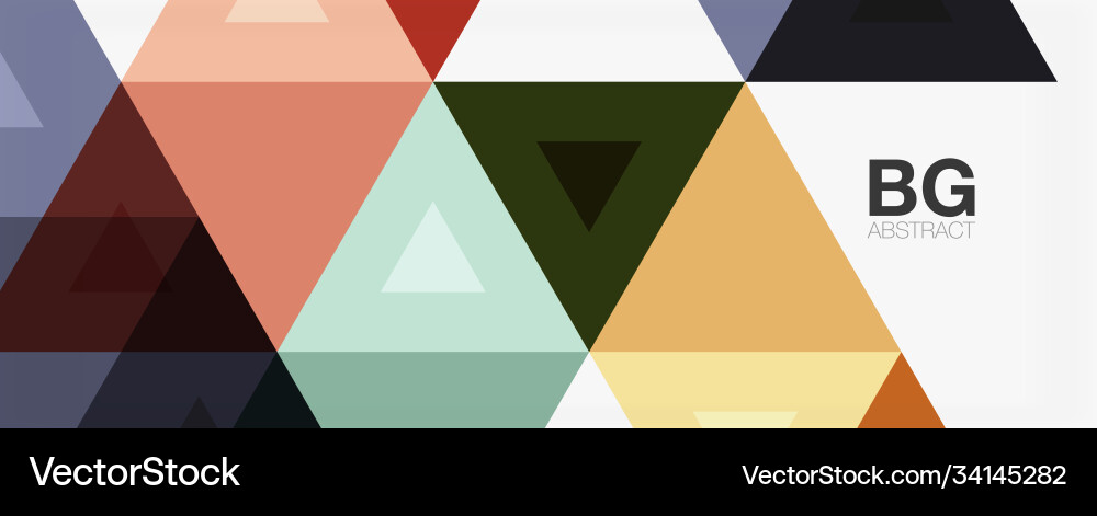 Mosaic triangle pattern abstract background Vector Image