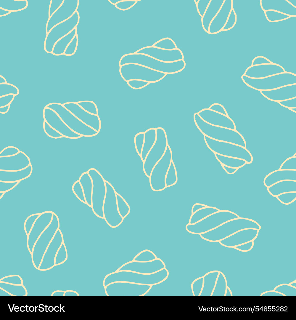 Outline marshmallow seamless pattern for print Outline marshmallow seamless pattern for print Vector Image