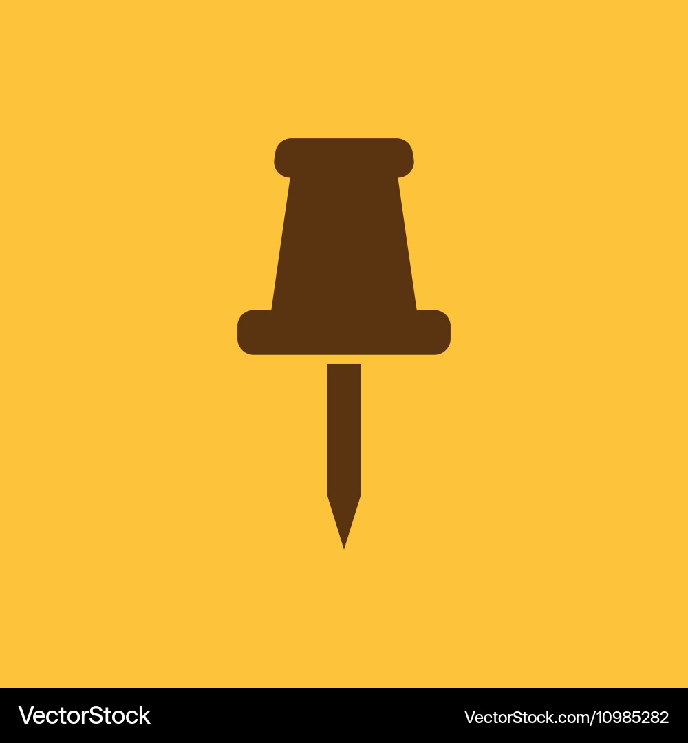Push pin icon memo and note attachment Vector Image
