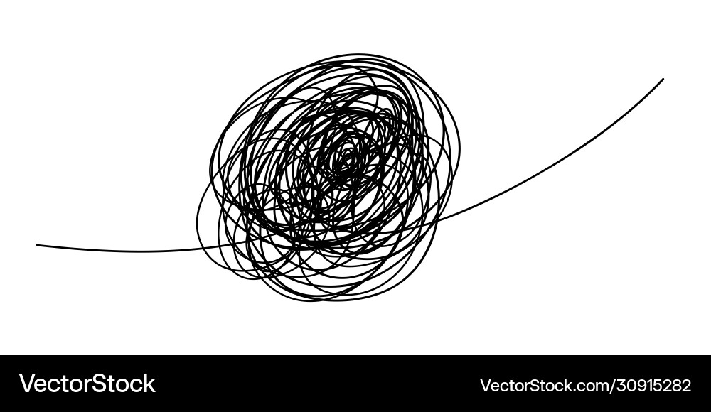 Scribble chaos line brush stroke doodle Scribble chaos line brush stroke doodle vector image