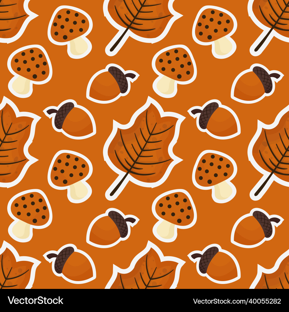 Seamless pattern with autumn theme Seamless pattern with autumn theme Vector Image