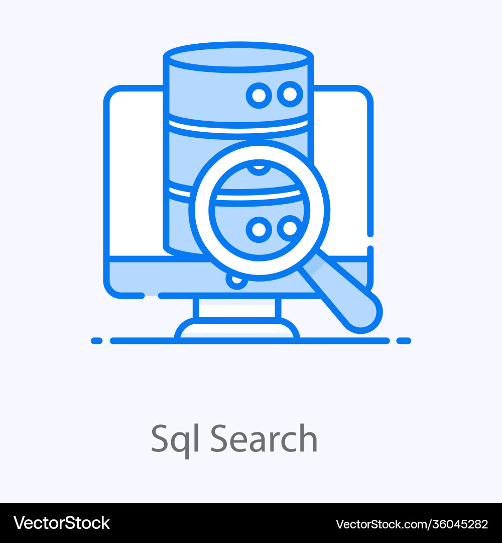 Sql search Vector Image