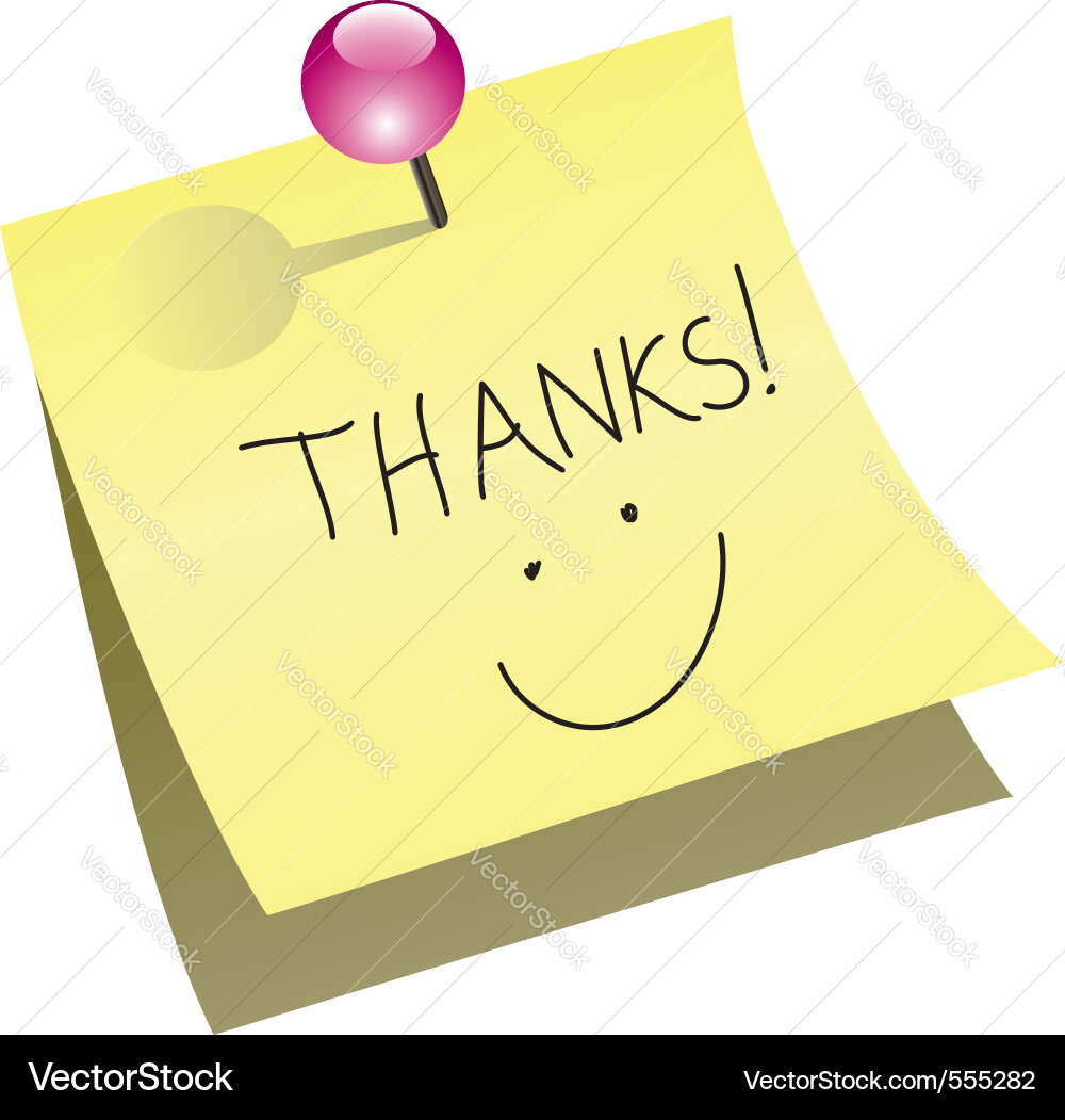 Sticky Note with Text Vector Image
