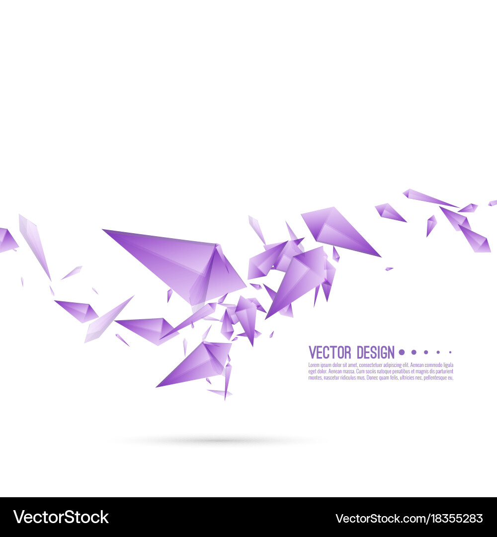 Abstract background with dynamic fragments Vector Image