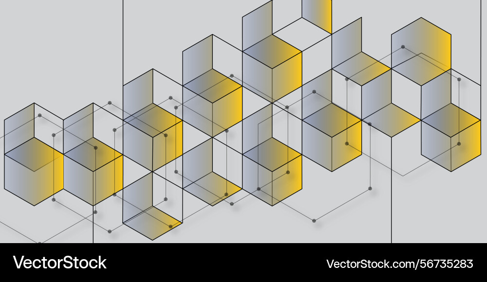 Abstract geometric pattern hexagons and lines Abstract geometric pattern hexagons and lines Vector Image