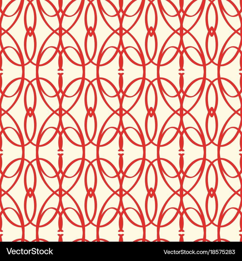 Abstract seamless red elements pattern vector image