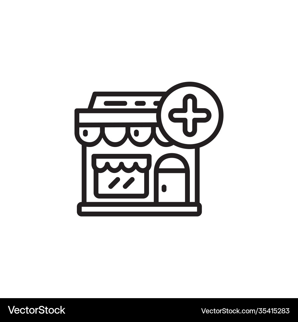 Add store icon line style perfect for website Add store icon line style perfect for website vector image