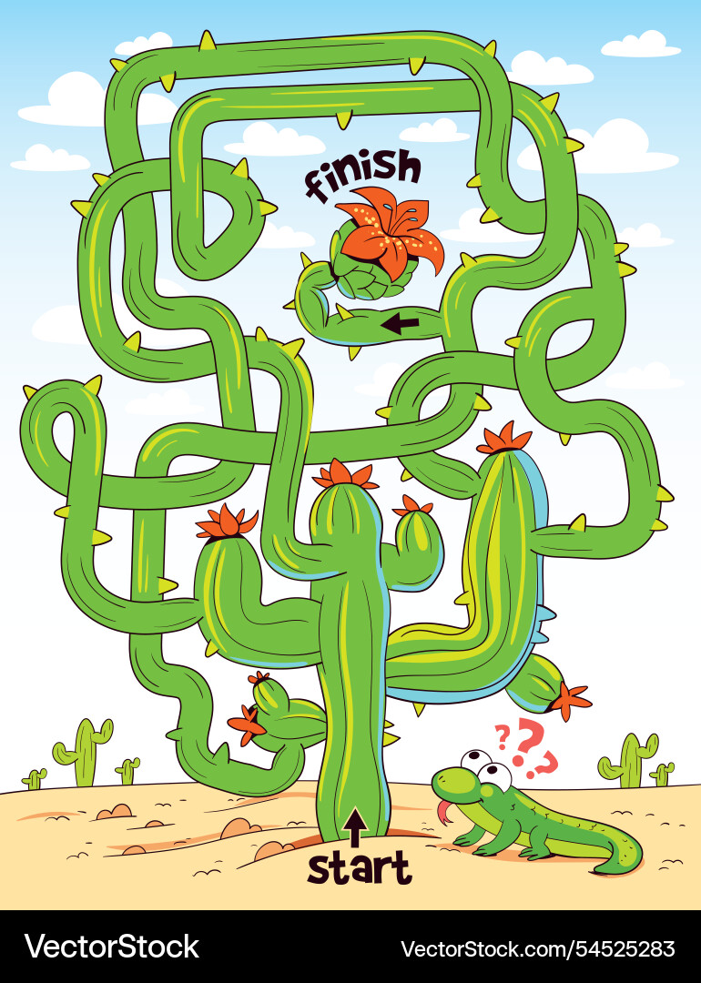 Children logic game to pass the maze help vector image