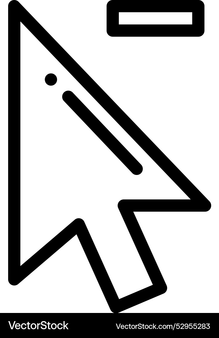 Cursor icon thin linear style design isolated Cursor icon thin linear style design isolated vector image