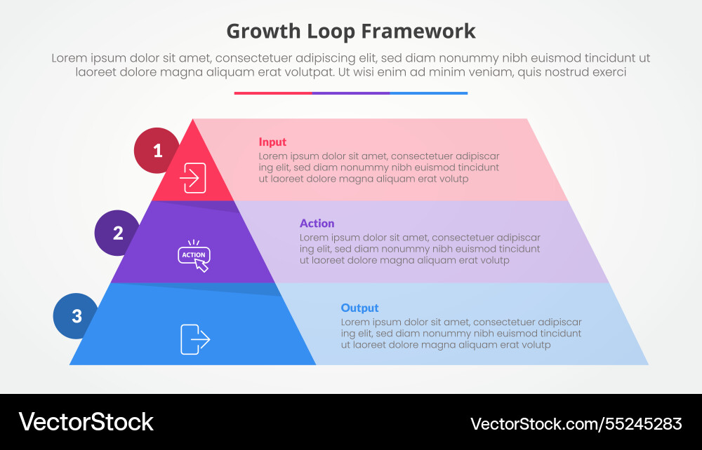 Growth loop framework infographic concept Growth loop framework infographic concept vector image