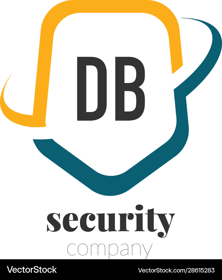 Initial letter db creative secure company design Initial letter db creative secure company design Vector Image