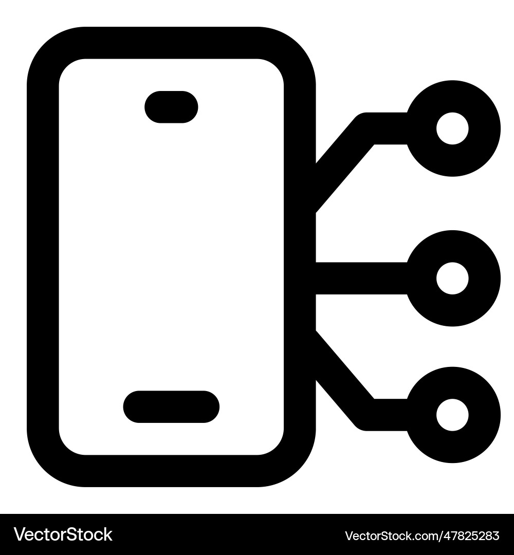 Multiple network availability in a smartphone vector image