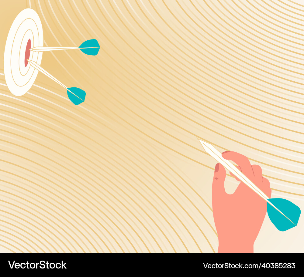 Presenting message hitting target concept Presenting message hitting target concept Vector Image