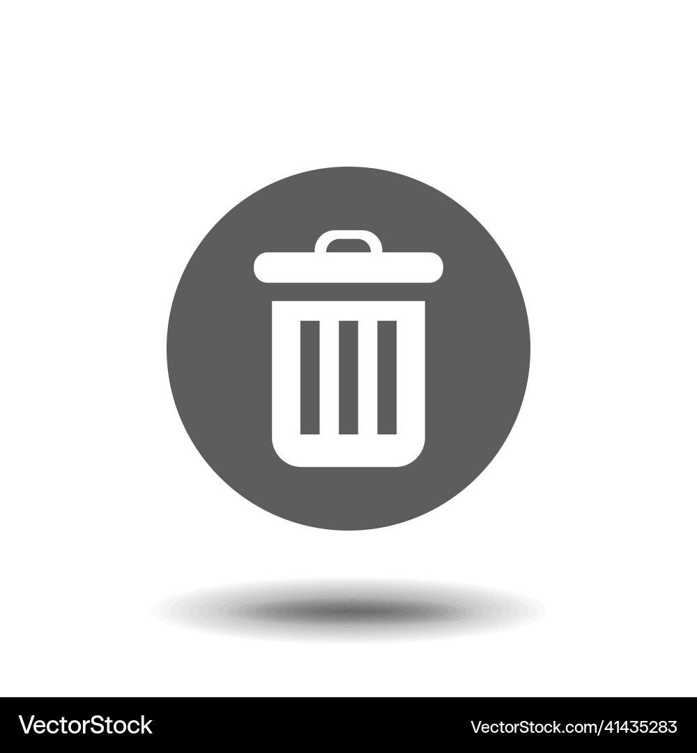 Trash can icon thin line for web and mobile Vector Image