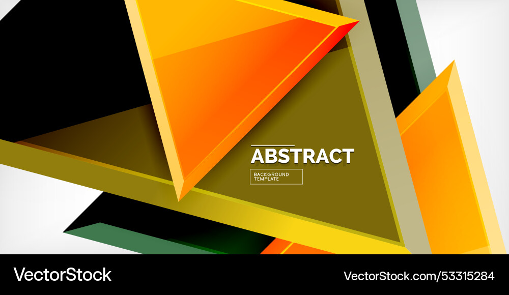 Abstract background - colorful triangles with 3d Abstract background - colorful triangles with 3d Vector Image