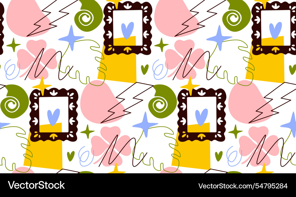 Abstract forms seamless pattern repeating design Vector Image
