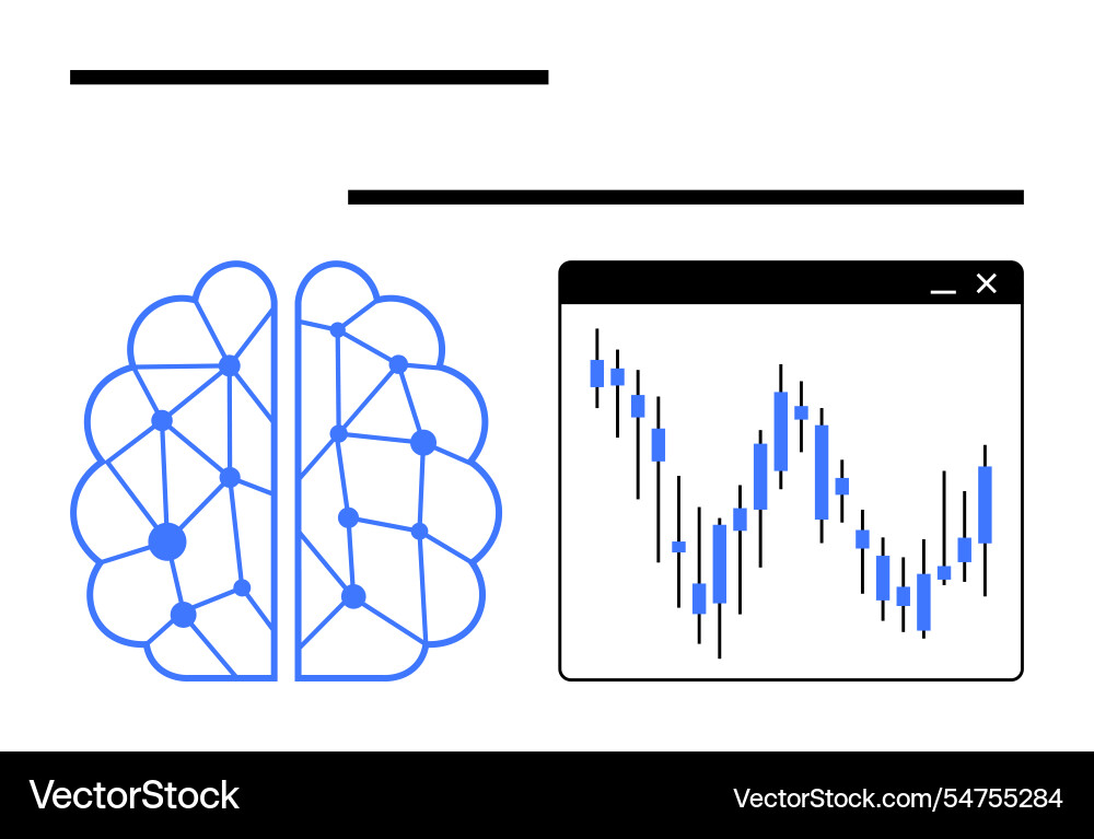Ai-driven financial analysis with neural network Ai-driven financial analysis with neural network vector image
