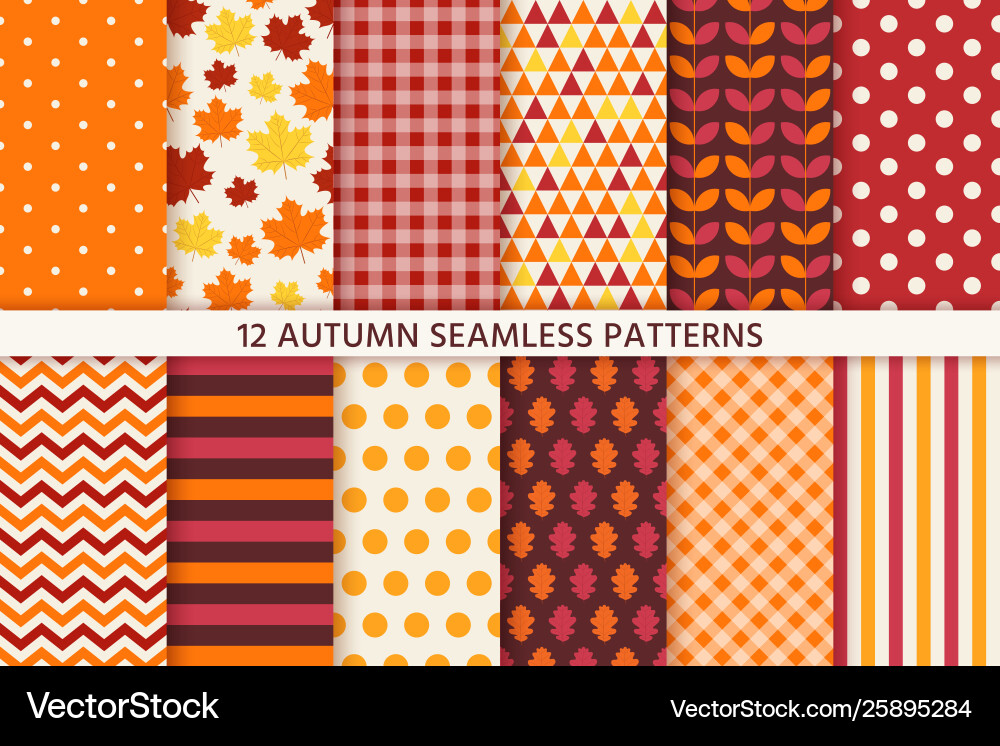 Autumn seamless pattern background with fall Autumn seamless pattern background with fall vector image