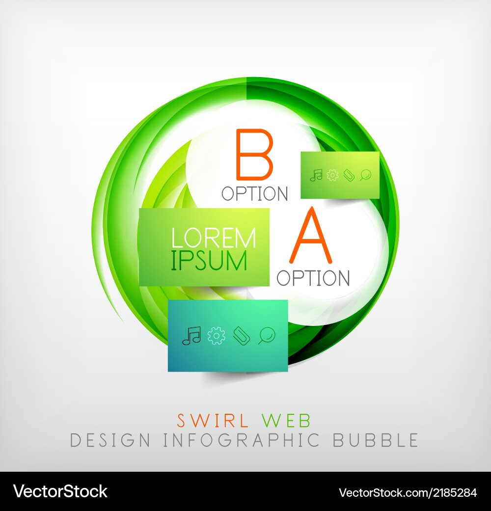 Circle web design bubble infographic elements Vector Image