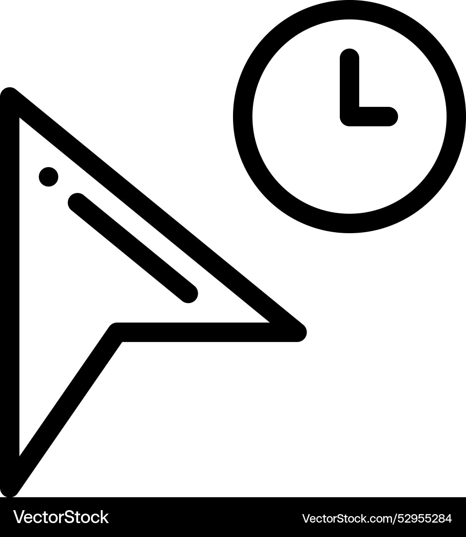 Cursor icon thin linear style design isolated Cursor icon thin linear style design isolated vector image