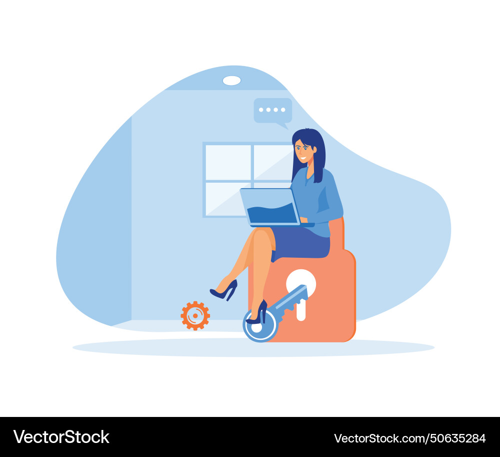 Data security protected access control privacy vector image