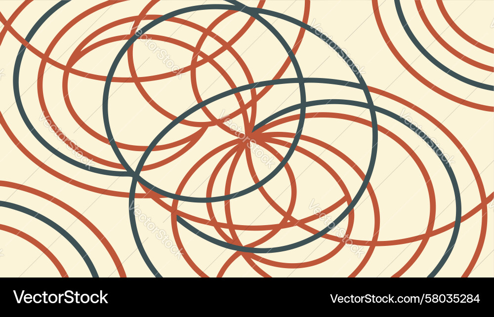 Dynamic Interlocking Circles Pattern Vector Image