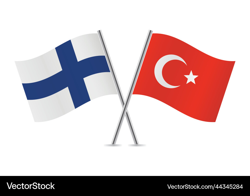 Finland and turkey crossed flags