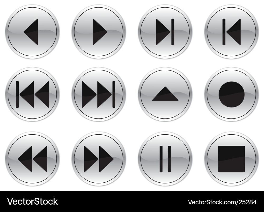 Navigation Buttons Set Vektorbild