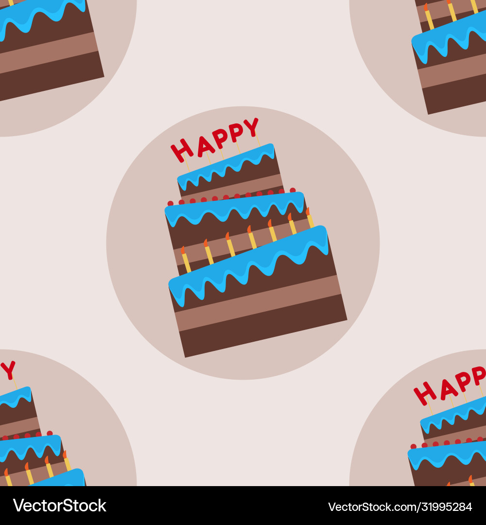 Seamless pattern background with cake template Vector Image