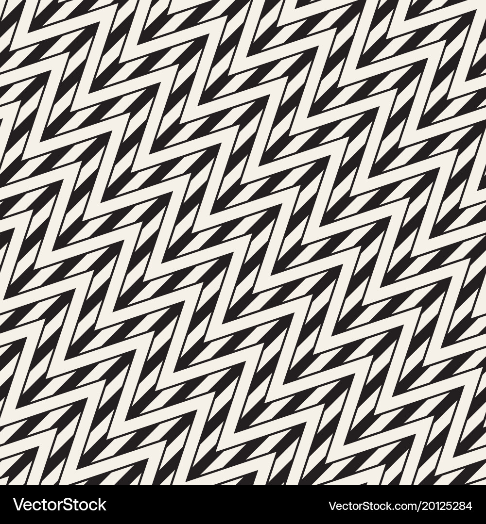 Zigzag Line Pattern - Monochrome vector image