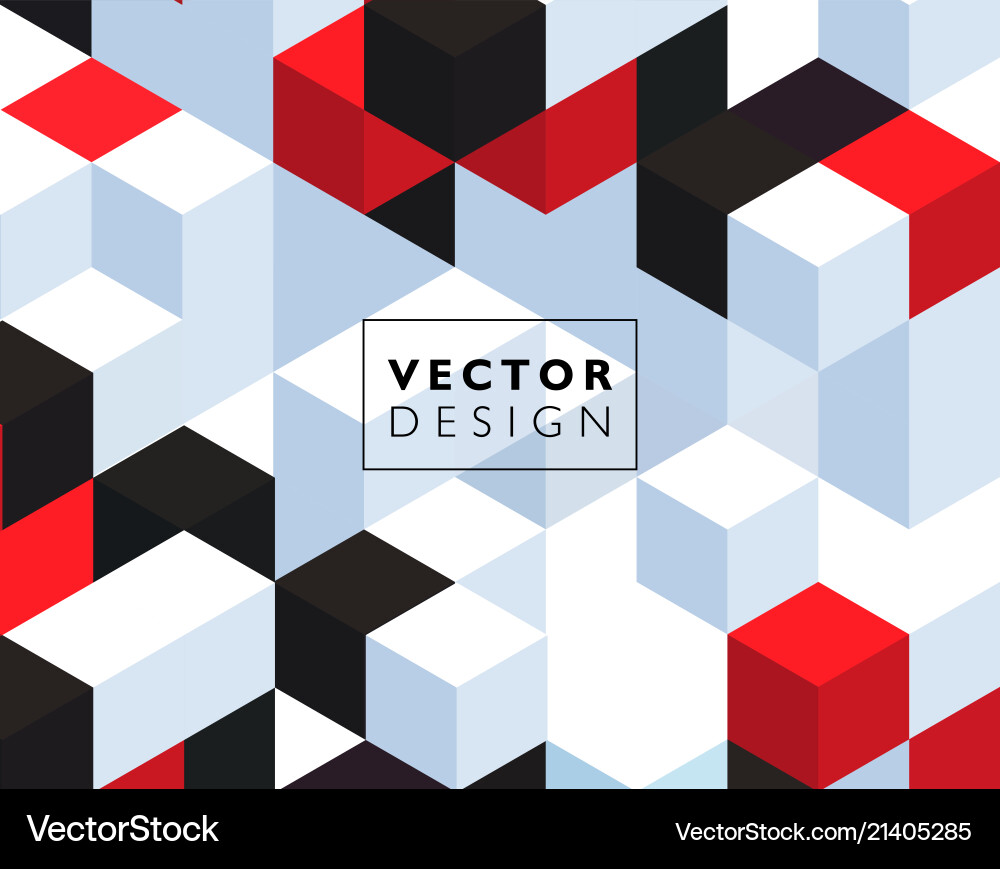 Abstract background with color cubes and grid Abstract background with color cubes and grid vector image