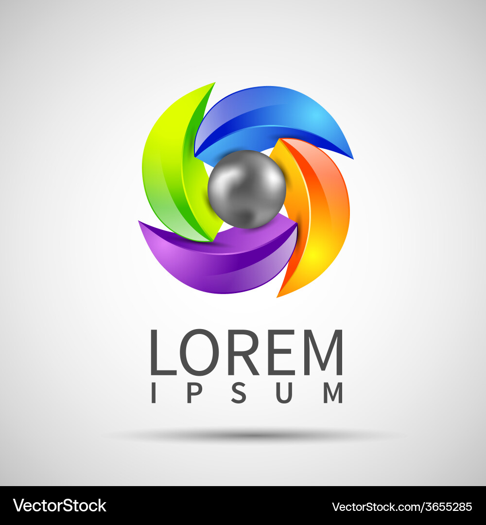 Abstract element shape design icon Vector Image