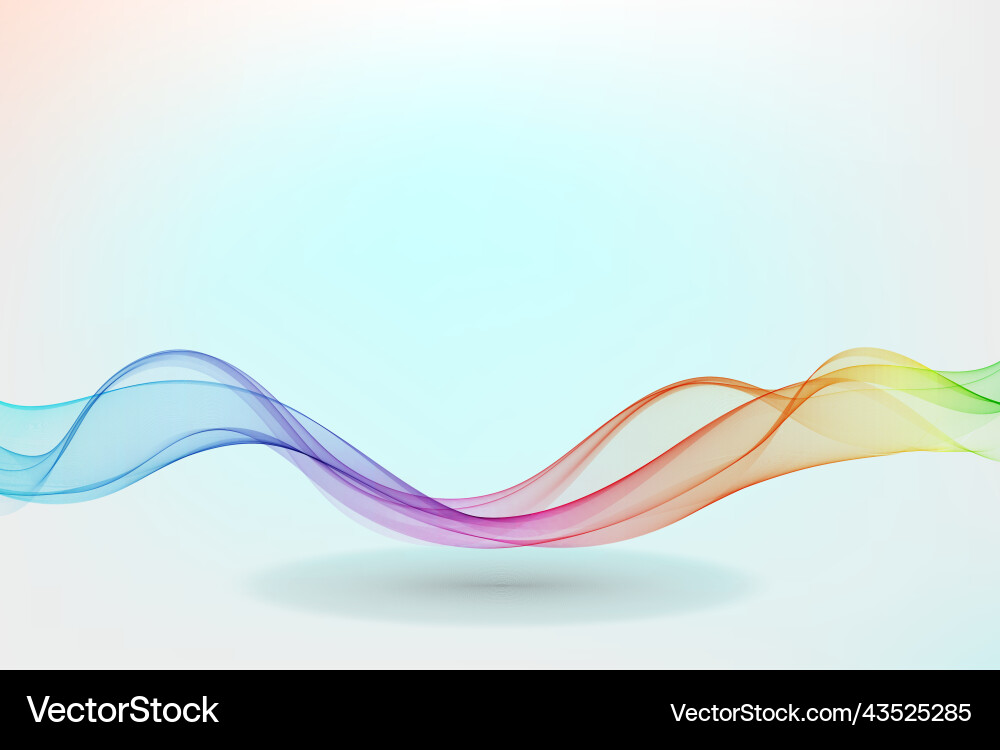 Abstract Wavy Color Spectrum Background Vector Image