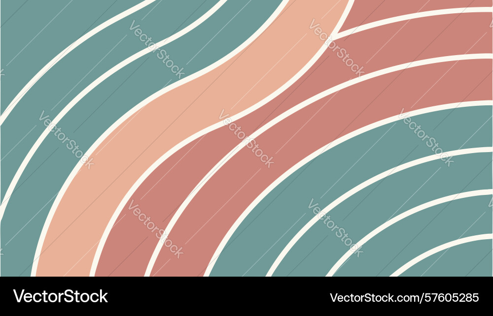 Elegant abstract flowing lines pattern in muted vector image