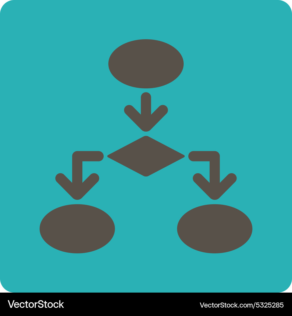 Flowchart icon from commerce buttons overcolor set Vector Image