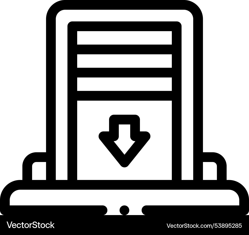 Garage icon thin linear style design isolated Garage icon thin linear style design isolated vector image