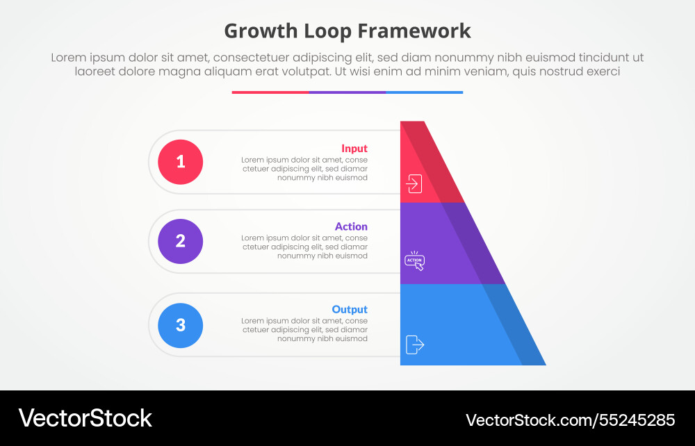 Growth loop framework infographic concept Growth loop framework infographic concept vector image