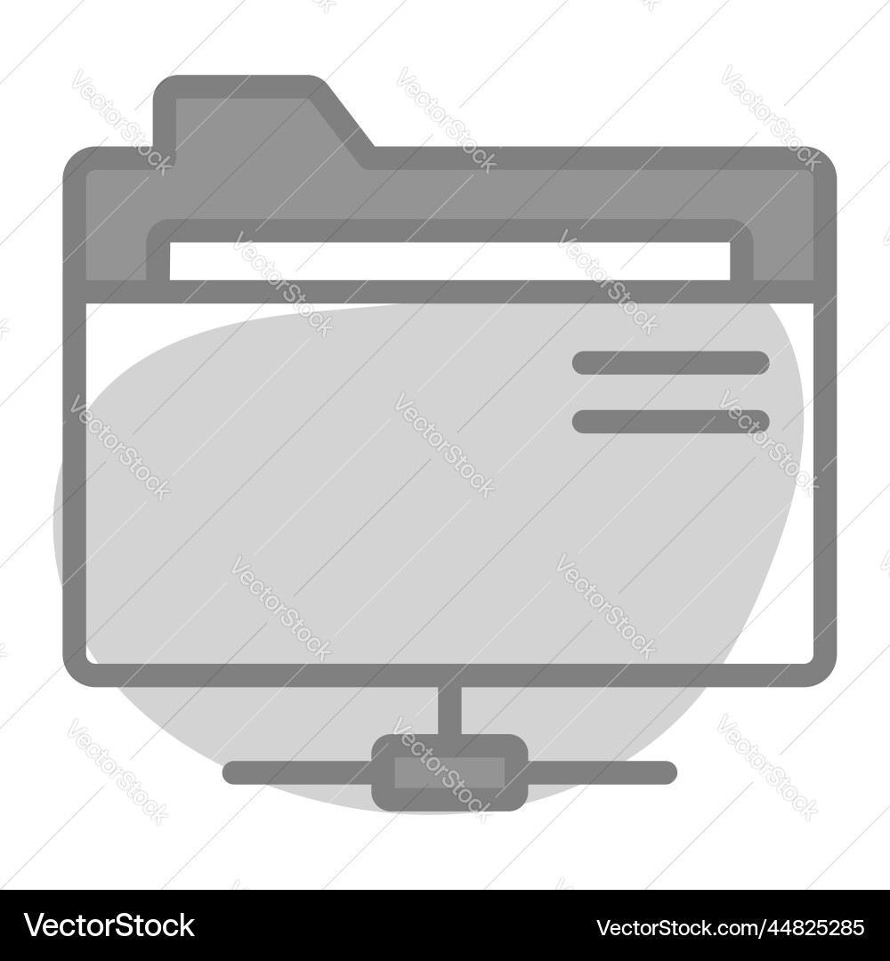 Network folder icon user interface as a simple vector image