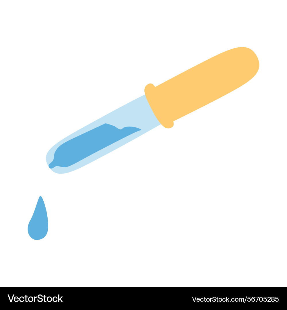 Pipettes with a drop on the tip lab glassware Pipettes with a drop on the tip lab glassware vector image