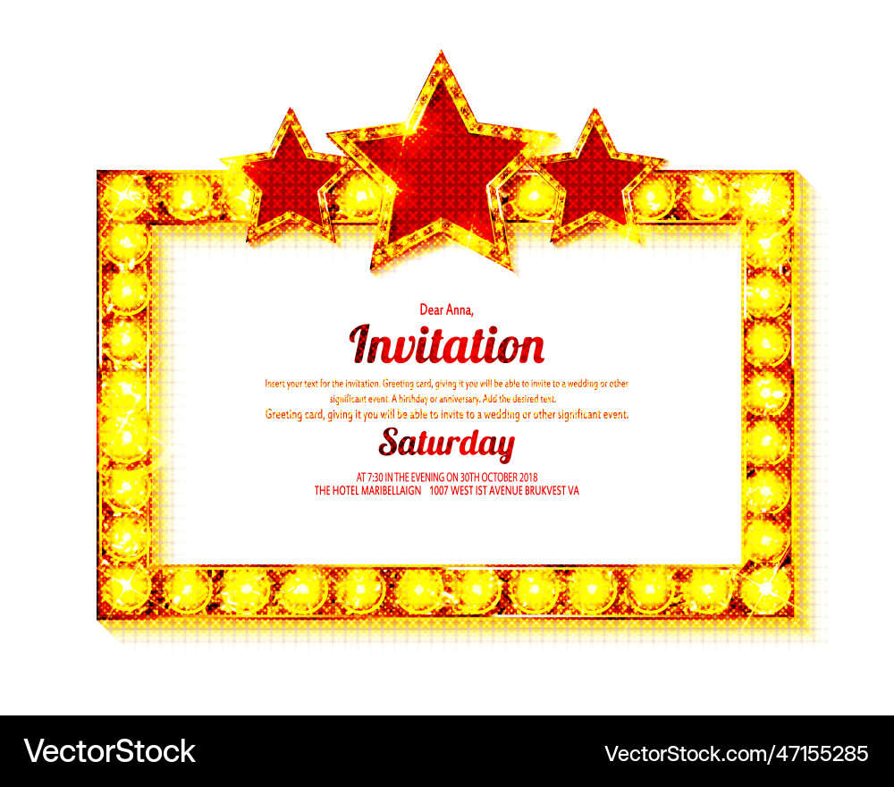 Retro rectangular banner sign with frame Vector Image