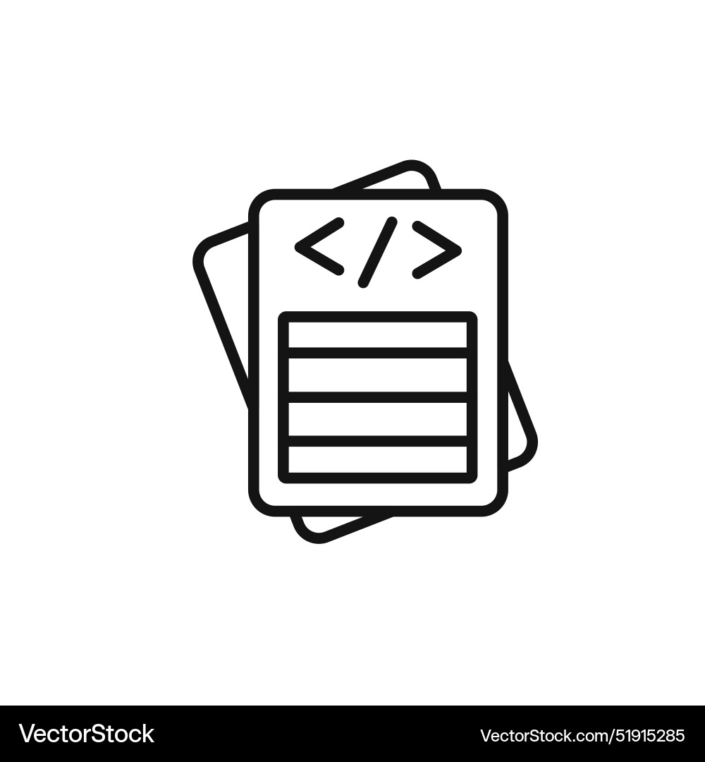Script icon set collection for web Script icon set collection for web vector image