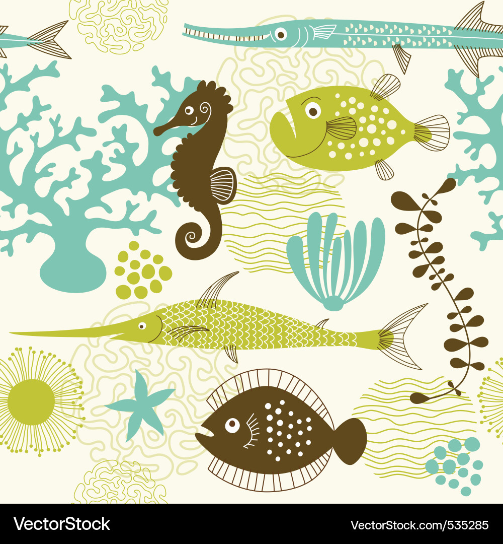 Seashell Pattern Background vector image