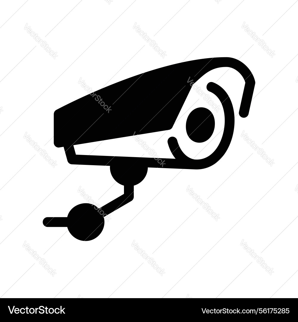 Security camera icon showing connection points Security camera icon showing connection points vector image